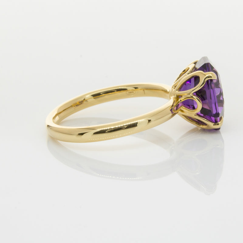 18ct Yellow Gold Amethyst Octavia Ring-Ring-Walker & Hall