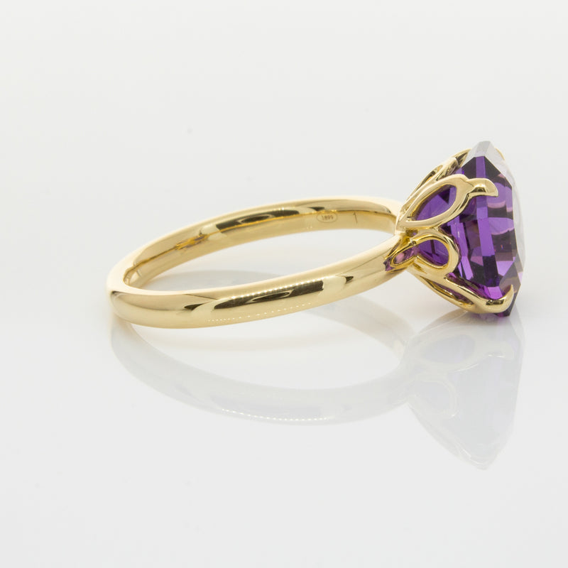 18ct Yellow Gold Amethyst Octavia Ring-Ring-Walker & Hall