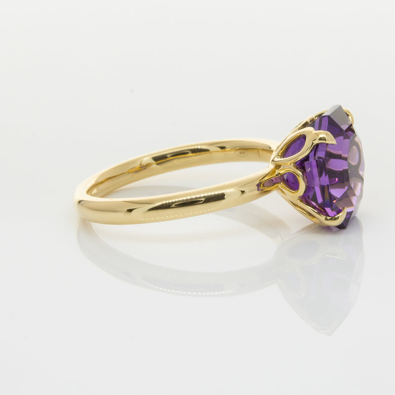 18ct Yellow Gold Amethyst Octavia Ring-Ring-Walker & Hall