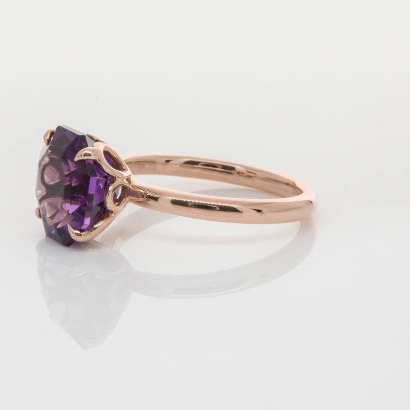 18ct Rose Gold Amethyst Octavia Ring-Ring-Walker & Hall