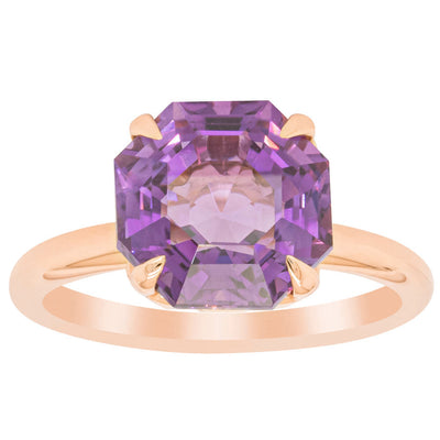 18ct Rose Gold Amethyst Octavia Ring-Ring-Walker & Hall