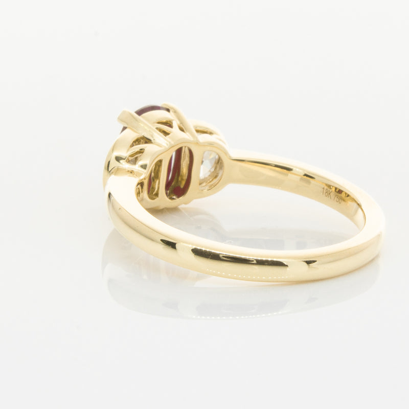 18ct Yellow Gold Ruby & Diamond Ring-Ring-Walker & Hall