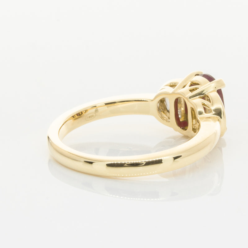 18ct Yellow Gold Ruby & Diamond Ring-Ring-Walker & Hall