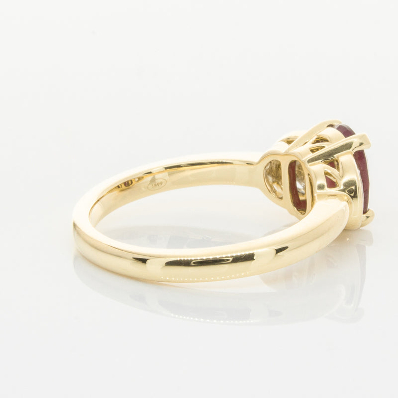18ct Yellow Gold Ruby & Diamond Ring-Ring-Walker & Hall