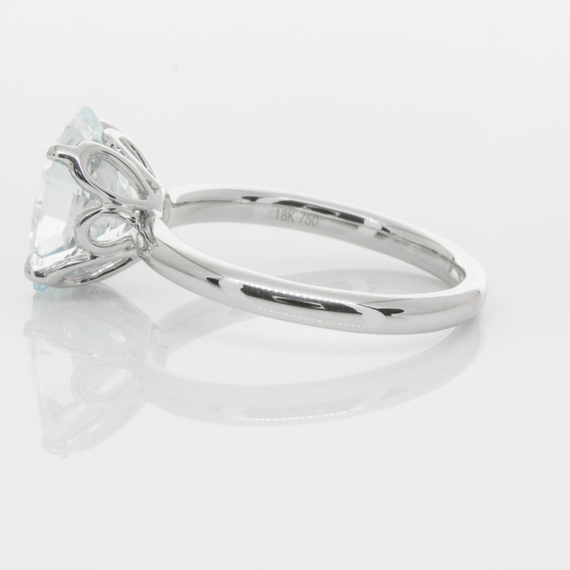 18ct White Gold Aquamarine Octavia Ring-Ring-Walker & Hall