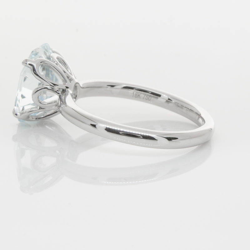 18ct White Gold Aquamarine Octavia Ring-Ring-Walker & Hall