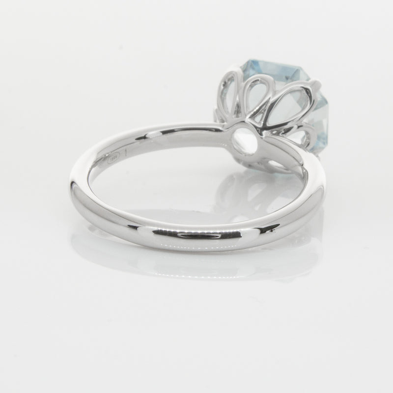 18ct White Gold Aquamarine Octavia Ring-Ring-Walker & Hall