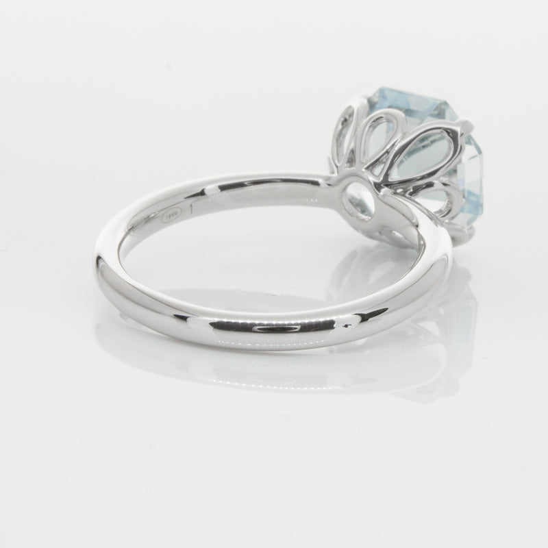 18ct White Gold Aquamarine Octavia Ring-Ring-Walker & Hall