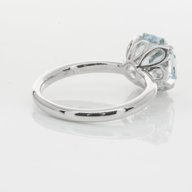 18ct White Gold Aquamarine Octavia Ring-Ring-Walker & Hall