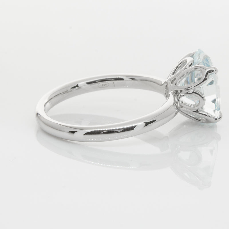 18ct White Gold Aquamarine Octavia Ring-Ring-Walker & Hall