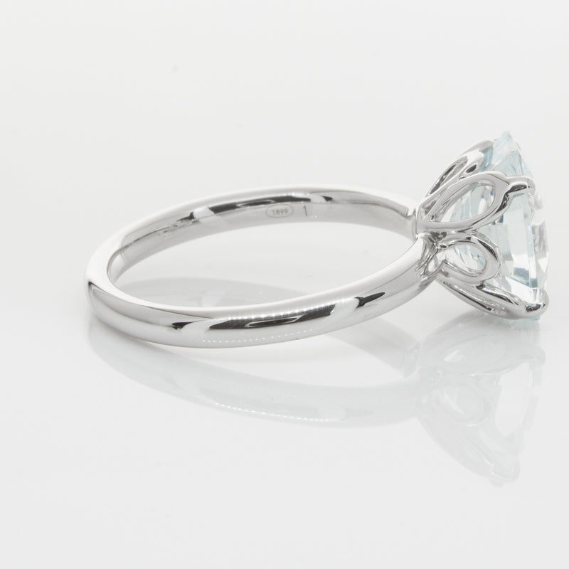 18ct White Gold Aquamarine Octavia Ring-Ring-Walker & Hall