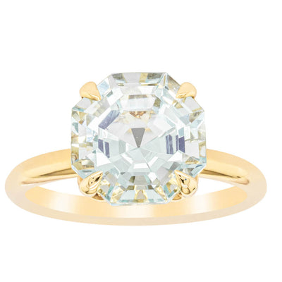 18ct Yellow Gold Aquamarine Octavia Ring-Ring-Walker & Hall