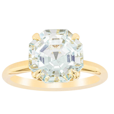 18ct Yellow Gold Aquamarine Octavia Ring-Ring-Walker & Hall