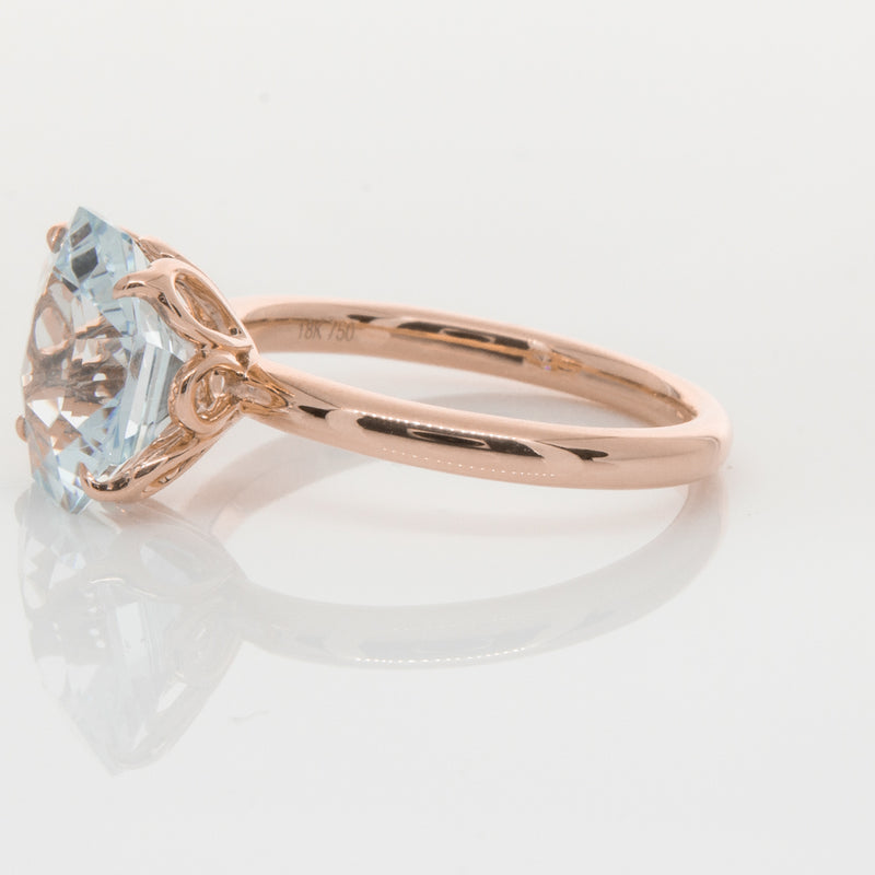 18ct Rose Gold Aquamarine Octavia Ring-Ring-Walker & Hall