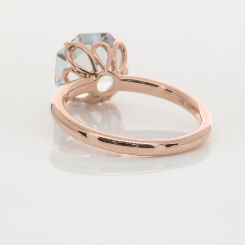 18ct Rose Gold Aquamarine Octavia Ring-Ring-Walker & Hall