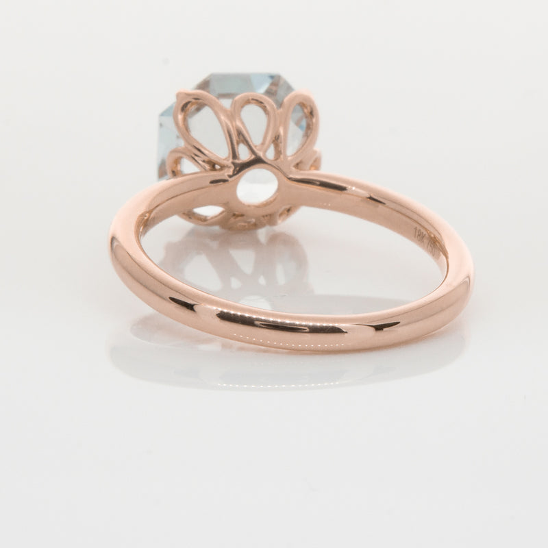18ct Rose Gold Aquamarine Octavia Ring-Ring-Walker & Hall