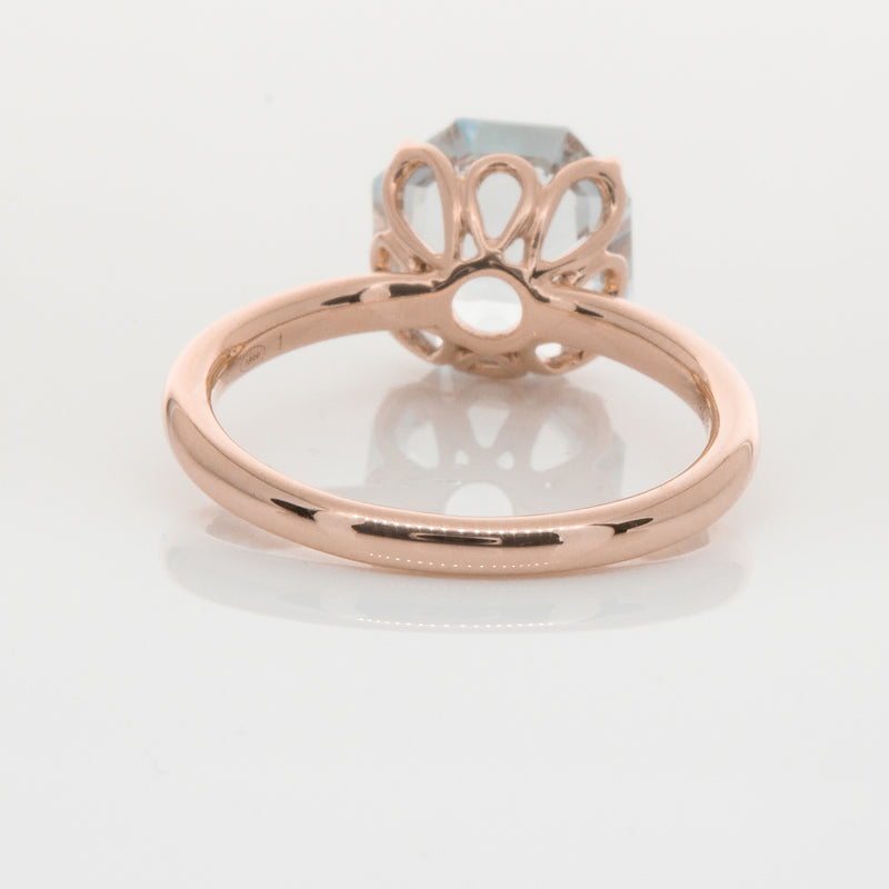 18ct Rose Gold Aquamarine Octavia Ring-Ring-Walker & Hall