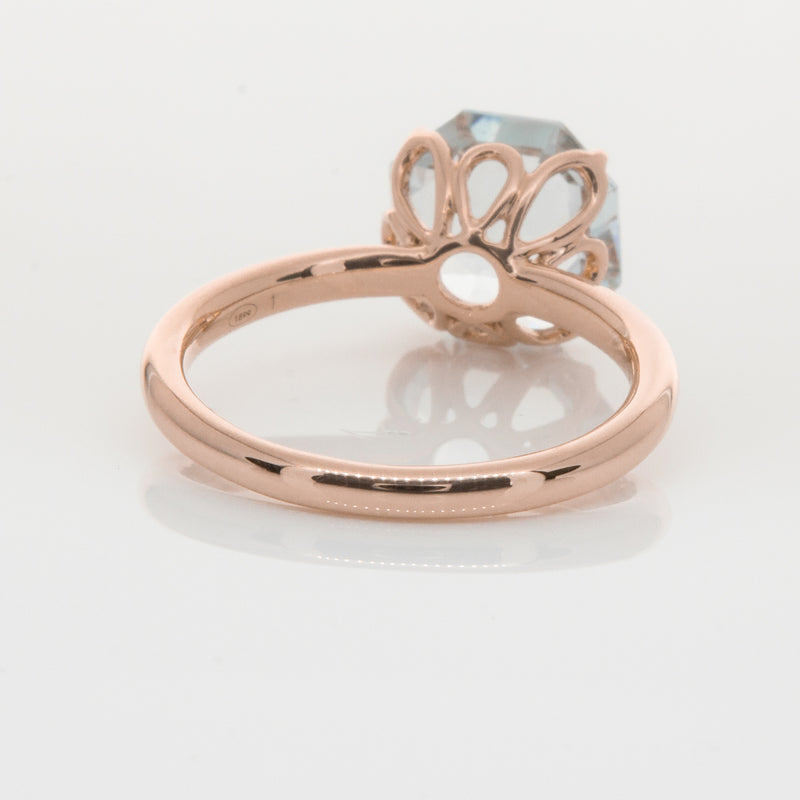 18ct Rose Gold Aquamarine Octavia Ring-Ring-Walker & Hall