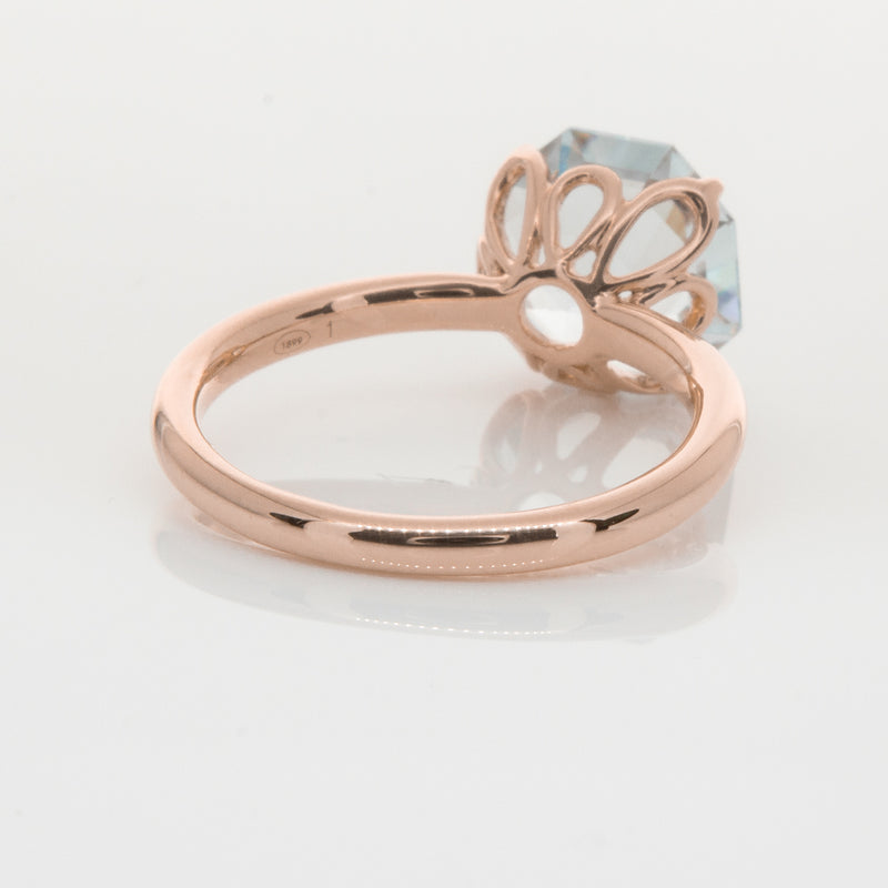18ct Rose Gold Aquamarine Octavia Ring-Ring-Walker & Hall