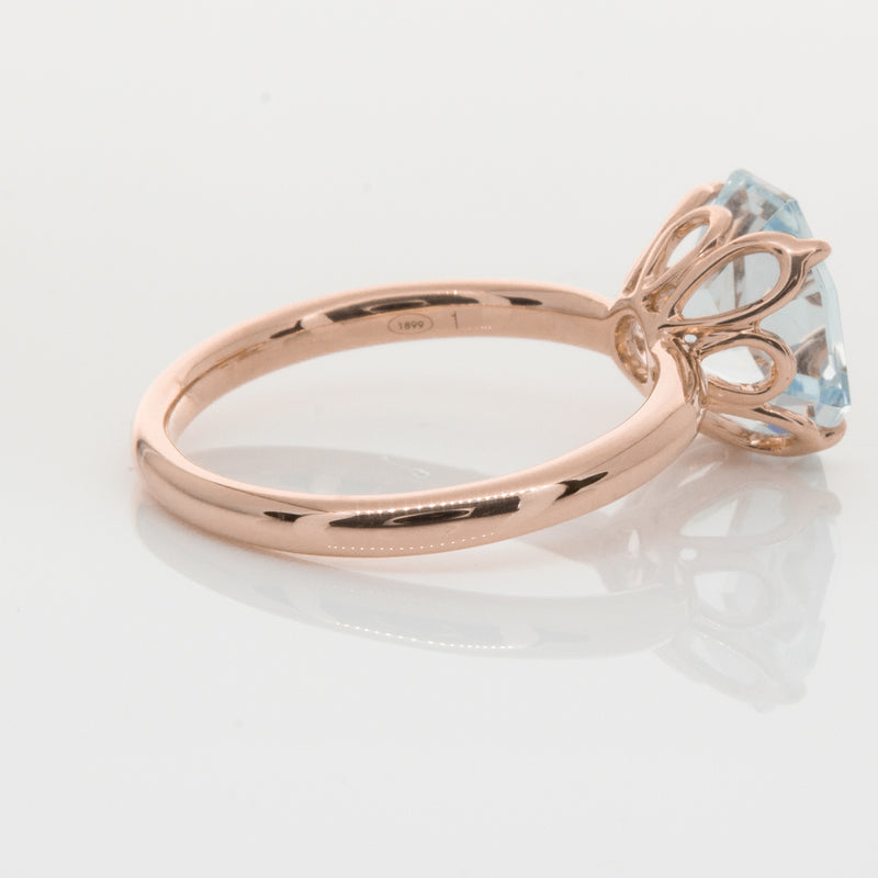 18ct Rose Gold Aquamarine Octavia Ring-Ring-Walker & Hall