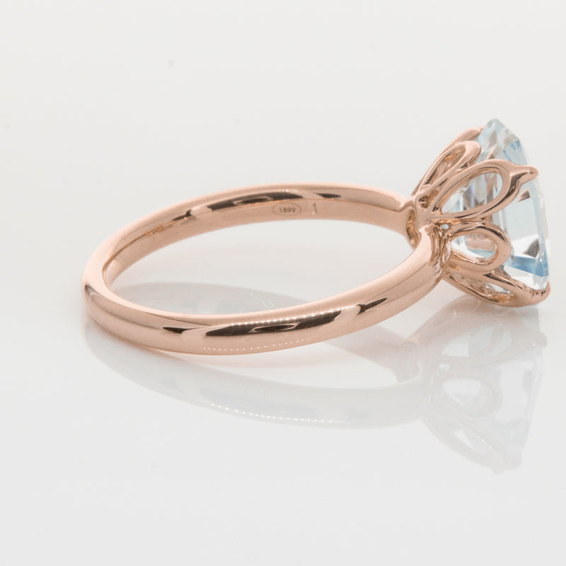 18ct Rose Gold Aquamarine Octavia Ring-Ring-Walker & Hall