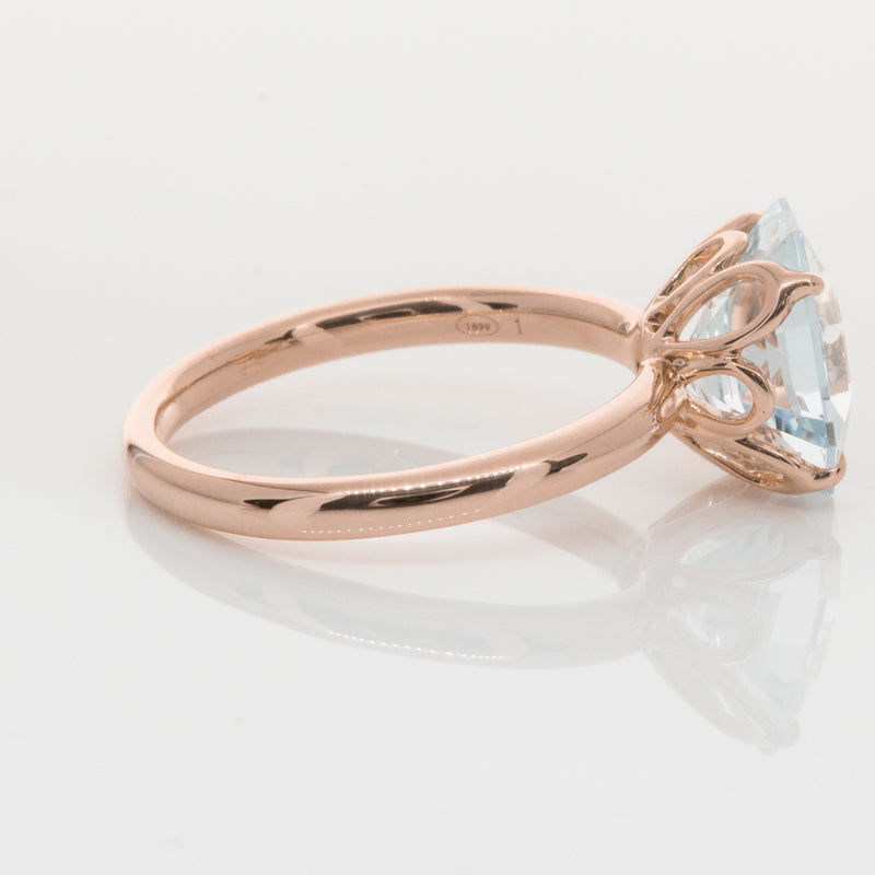 18ct Rose Gold Aquamarine Octavia Ring-Ring-Walker & Hall