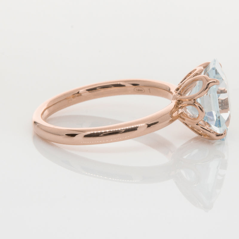 18ct Rose Gold Aquamarine Octavia Ring-Ring-Walker & Hall
