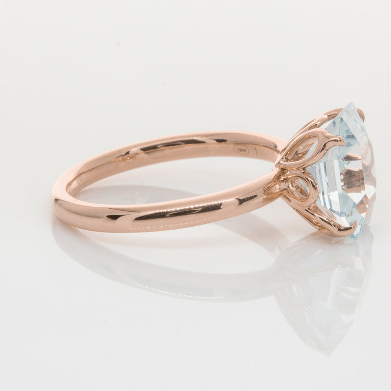 18ct Rose Gold Aquamarine Octavia Ring-Ring-Walker & Hall