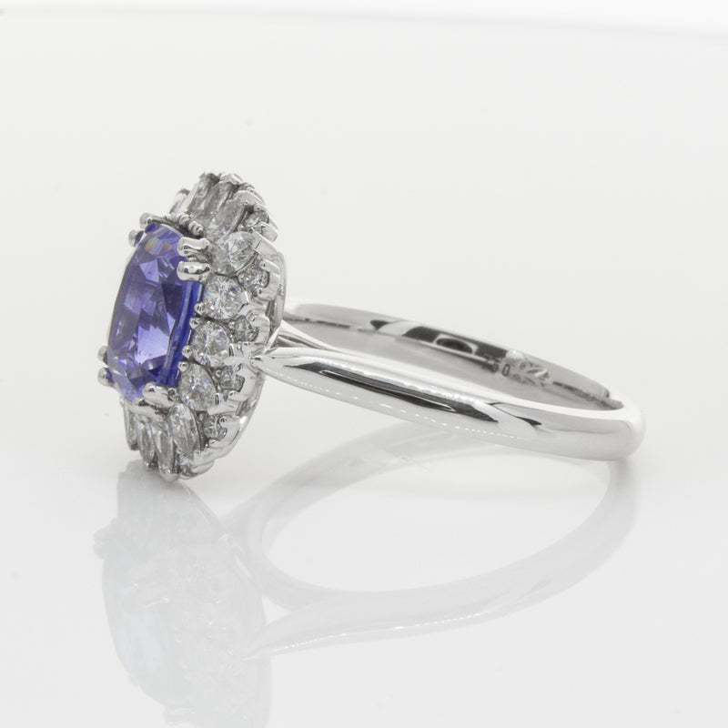 18ct White Gold Sapphire & Diamond Ring-Ring-Walker & Hall