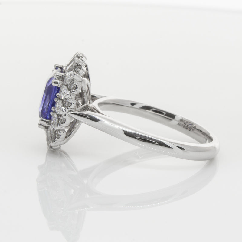 18ct White Gold Sapphire & Diamond Ring-Ring-Walker & Hall