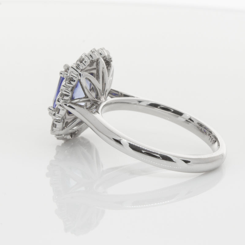 18ct White Gold Sapphire & Diamond Ring-Ring-Walker & Hall