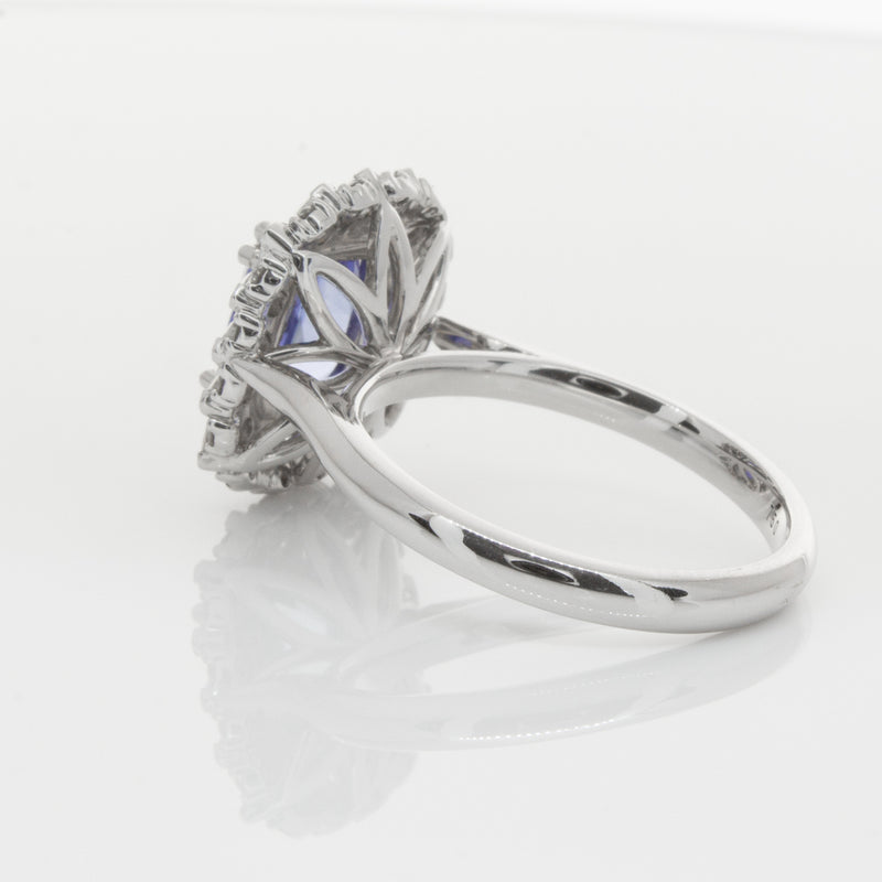18ct White Gold Sapphire & Diamond Ring-Ring-Walker & Hall