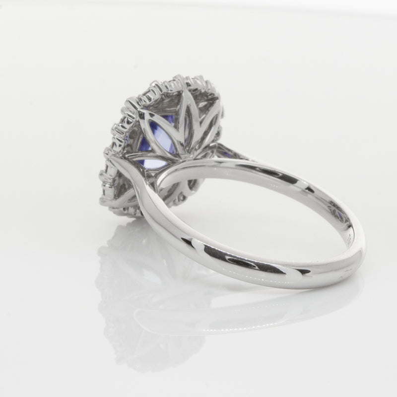 18ct White Gold Sapphire & Diamond Ring-Ring-Walker & Hall