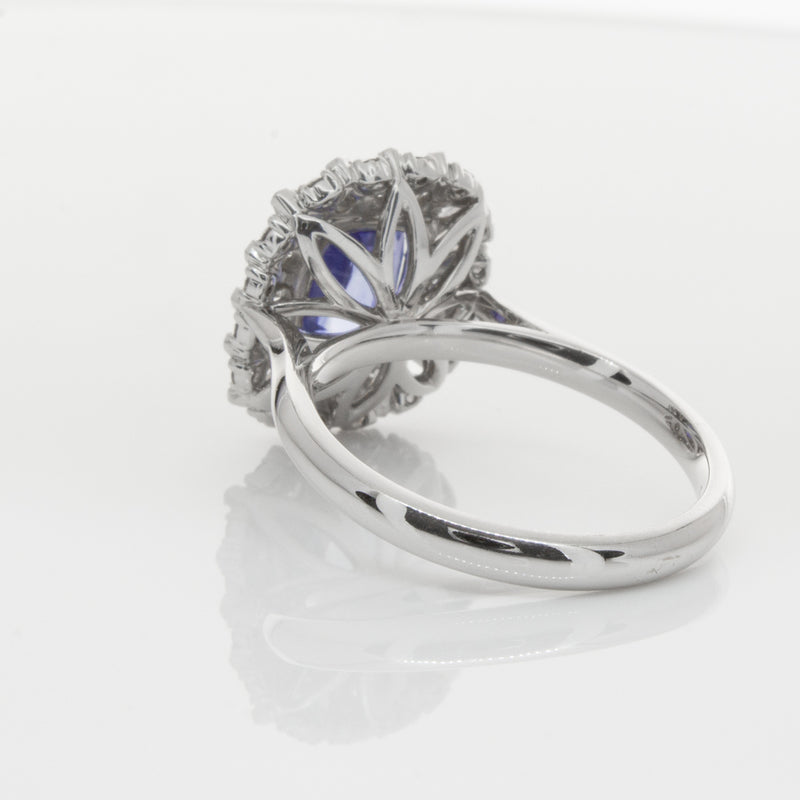 18ct White Gold Sapphire & Diamond Ring-Ring-Walker & Hall