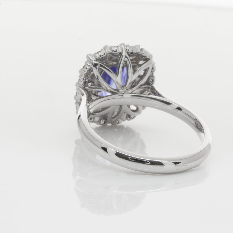 18ct White Gold Sapphire & Diamond Ring-Ring-Walker & Hall