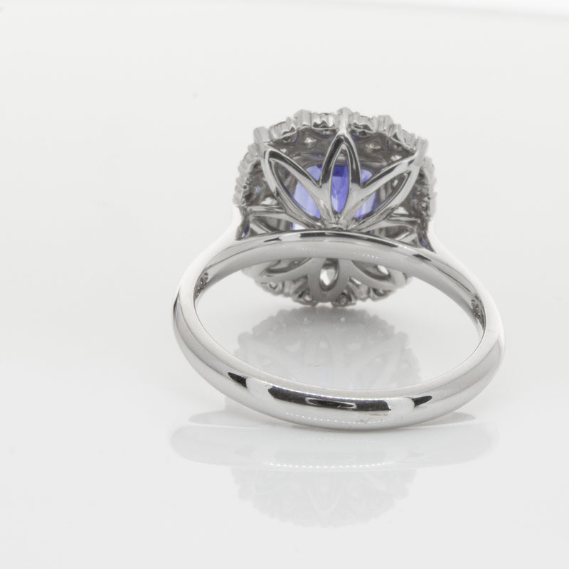 18ct White Gold Sapphire & Diamond Ring-Ring-Walker & Hall