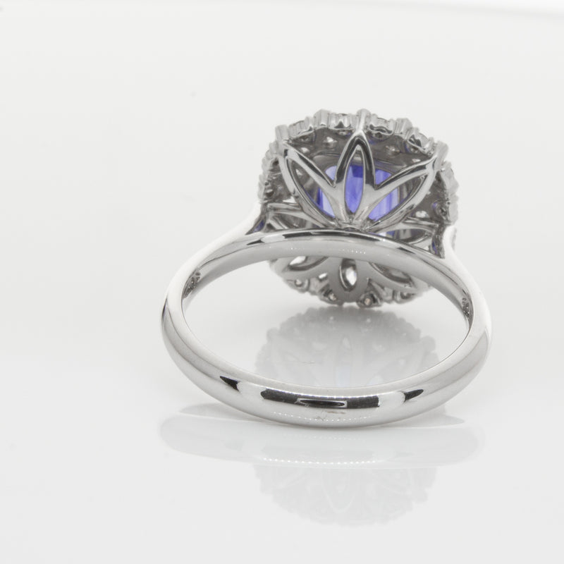18ct White Gold Sapphire & Diamond Ring-Ring-Walker & Hall