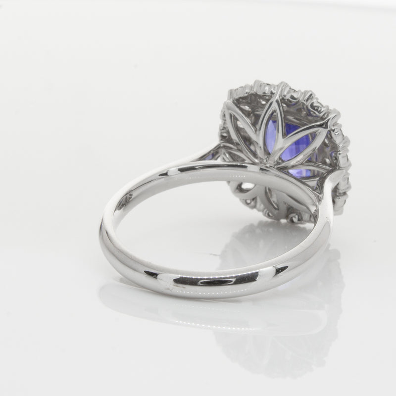 18ct White Gold Sapphire & Diamond Ring-Ring-Walker & Hall