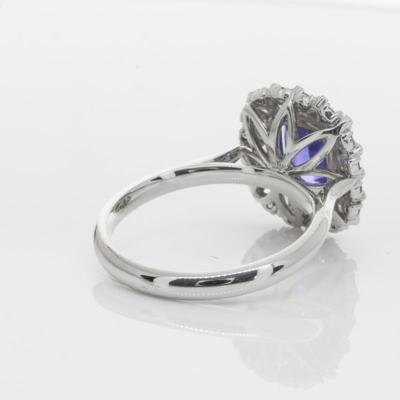 18ct White Gold Sapphire & Diamond Ring-Ring-Walker & Hall