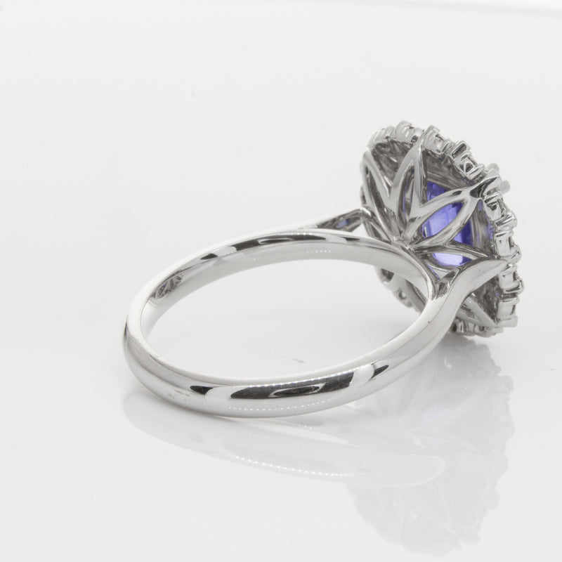 18ct White Gold Sapphire & Diamond Ring-Ring-Walker & Hall