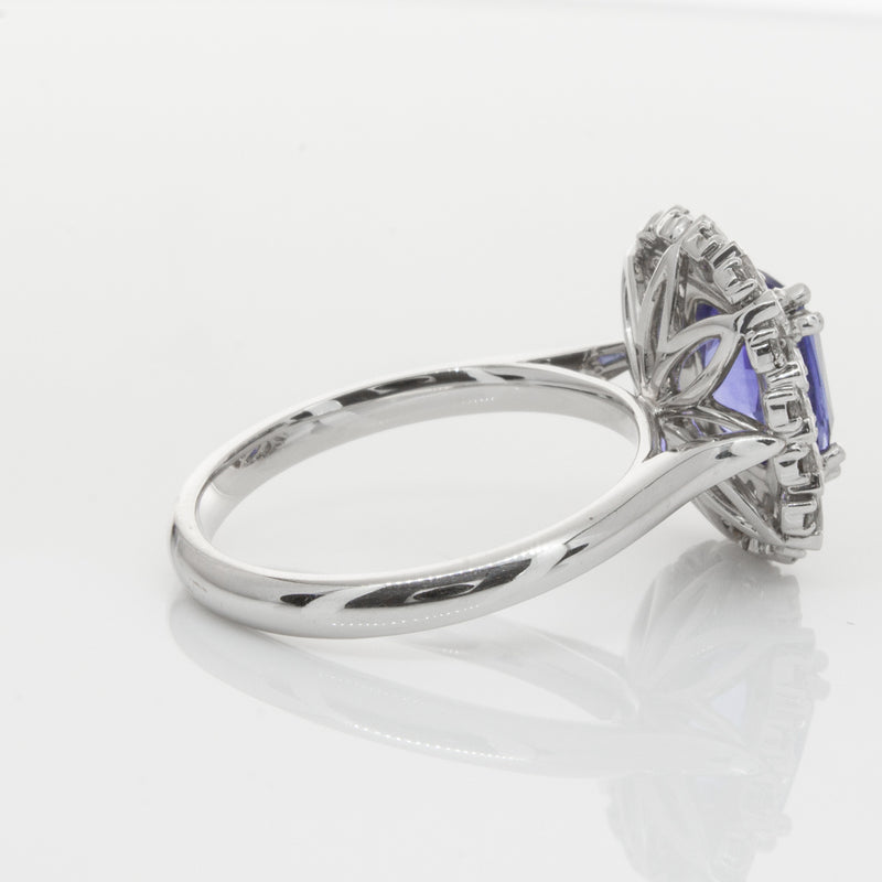 18ct White Gold Sapphire & Diamond Ring-Ring-Walker & Hall