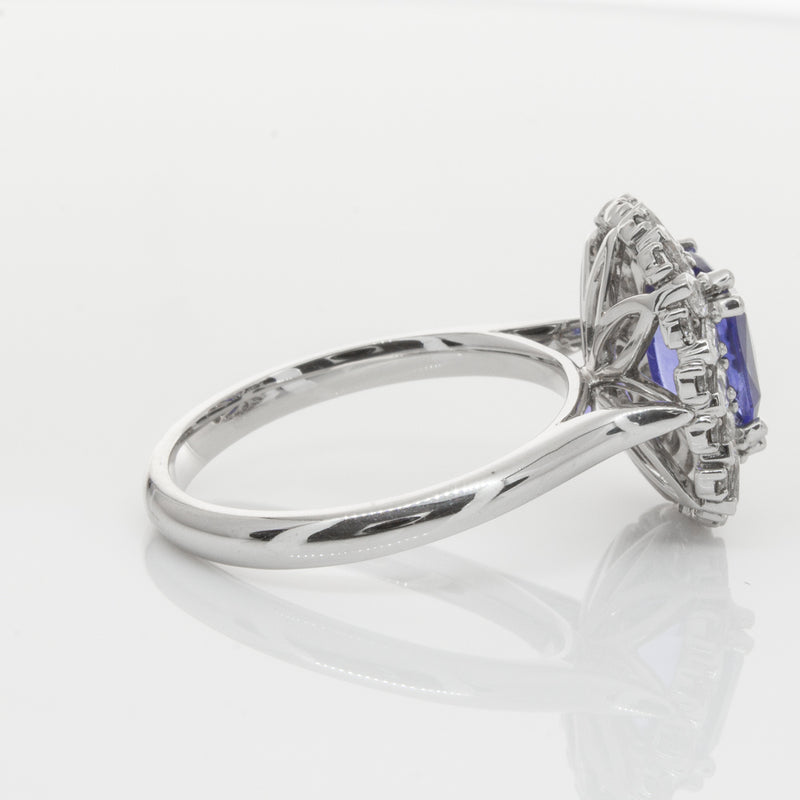 18ct White Gold Sapphire & Diamond Ring-Ring-Walker & Hall