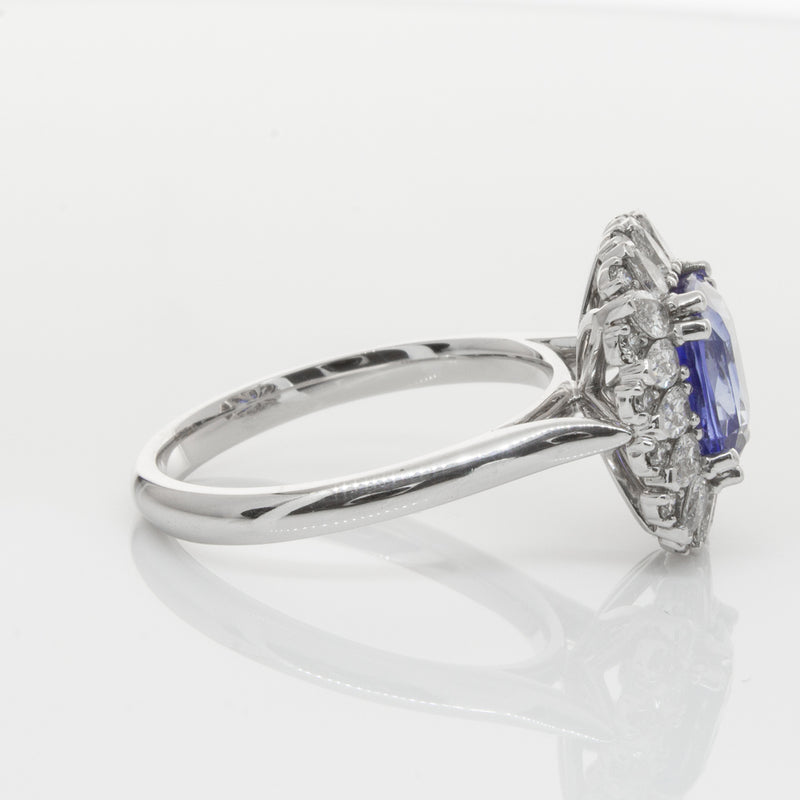 18ct White Gold Sapphire & Diamond Ring-Ring-Walker & Hall