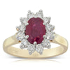 18ct Yellow & White Gold Ruby & Diamond Ring-Ring-Walker & Hall