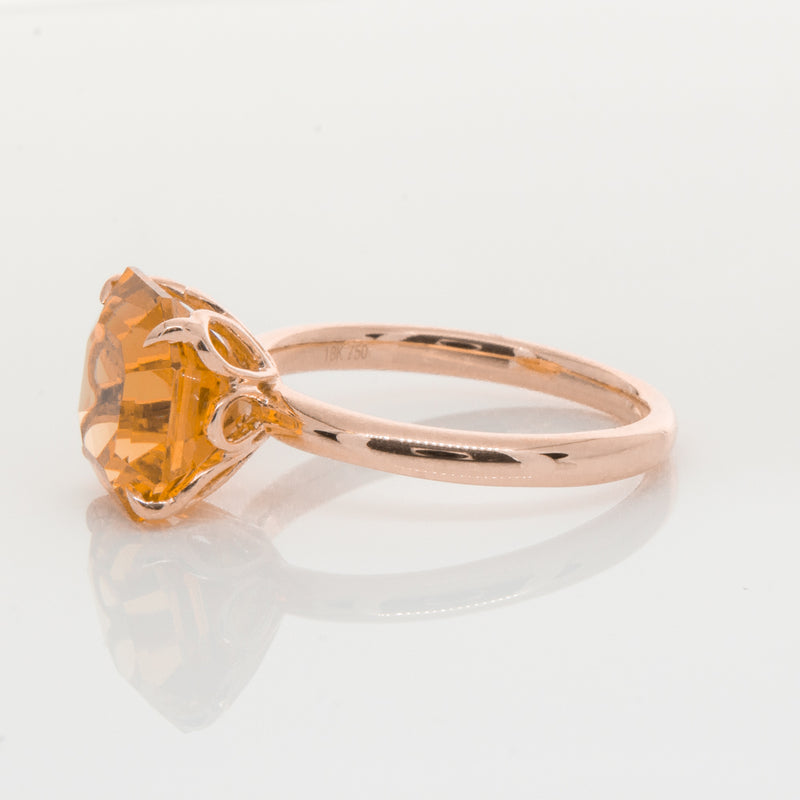 18ct Rose Gold Citrine Octavia Ring-Ring-Walker & Hall