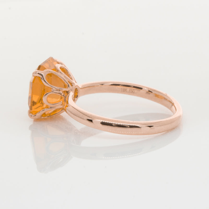 18ct Rose Gold Citrine Octavia Ring-Ring-Walker & Hall