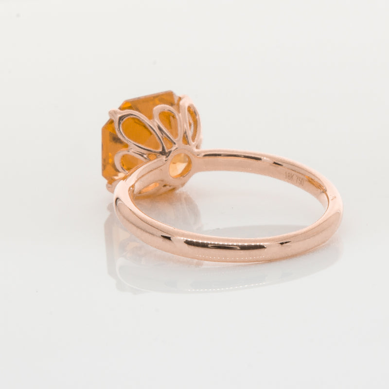 18ct Rose Gold Citrine Octavia Ring-Ring-Walker & Hall