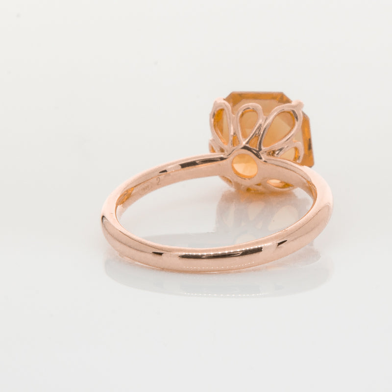 18ct Rose Gold Citrine Octavia Ring-Ring-Walker & Hall