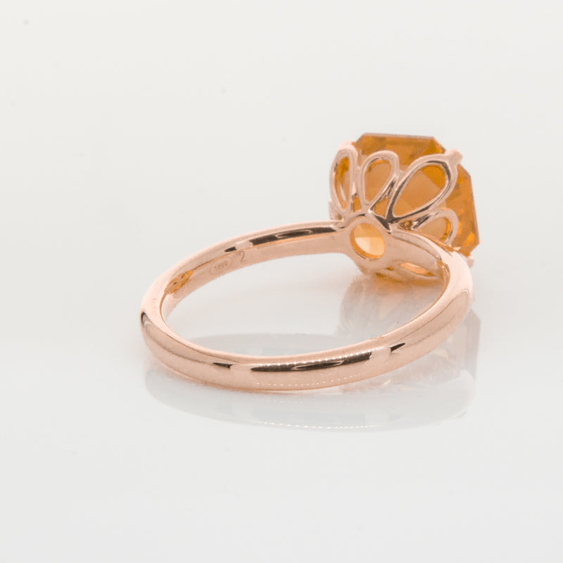 18ct Rose Gold Citrine Octavia Ring-Ring-Walker & Hall