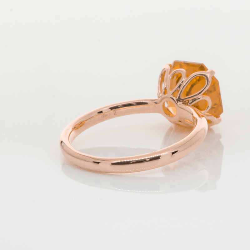 18ct Rose Gold Citrine Octavia Ring-Ring-Walker & Hall